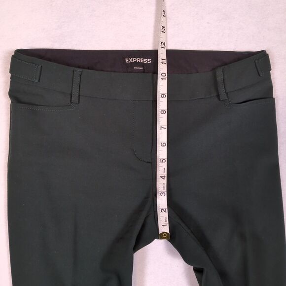 Express‎ Columnist Pants Womens 2R Straight Leg Hunter Green Washable #90068 - Picture 6 of 12